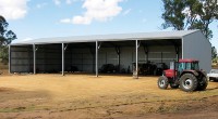 kununurra open front zincalume farm machinery shed